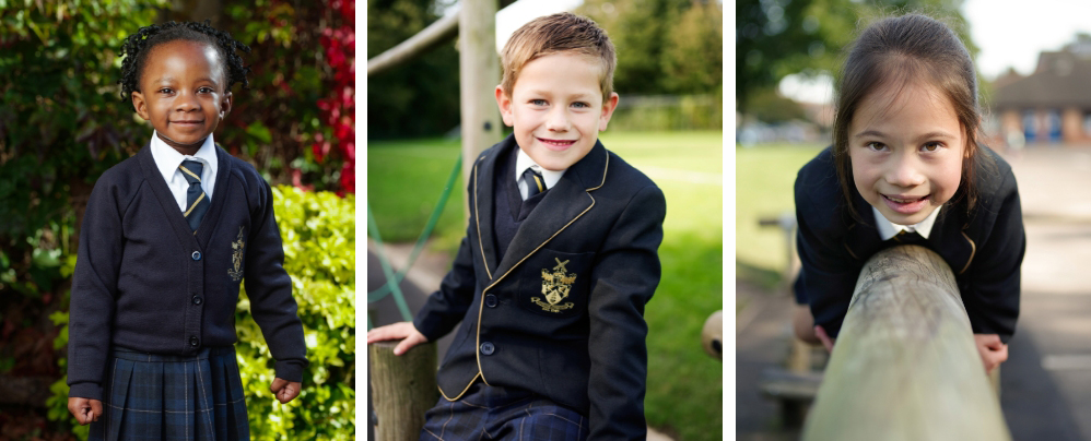 Junior School pupils portrait triptych